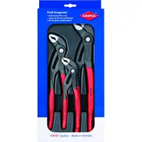 Knipex 00 20 09 V02 Cobra vesipumppupihdit 3-osainen sarja (180mm 250mm &amp; 300mm)