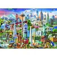 Educa 1500 Pieces Símbolos De Norte-américa Wooden Puzzle Monivärinen