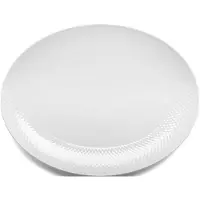 Lyngby Porcelæn Rhombe tarjoiluvati, ovaali 35x26,5 cm valkoinen