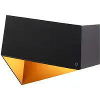 QAZQA Design-seinävalaisin musta kullalla - Fold