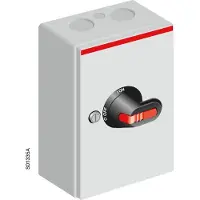 ABB Turvakytkin 63A 3-napainen apukoskettimella musta kahva OT63ETMM3TE