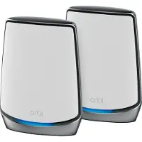 Netgear Orbi RBK852 -mesh WiFi -järjestelmä, Wi-Fi 6, AX6000, Tri-band, 2 kpl, harmaa, valkoinen