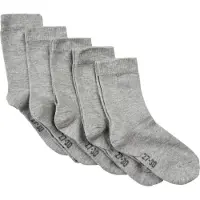 Minymo Ankle Sock -Solid (5-Pack) - Grey - 15-18