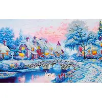 Diamond Dotz Winter Village 50x79cm timanttityö