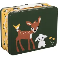Blafre Peltinen Matkalaukku Deer And Rabbit Green/yellow-Onesize Vihreä One Size Pojat, Tytöt