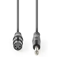 Nedis balansoimaton XLR naaras - 6.35 mm uros XLR-audiokaapeli