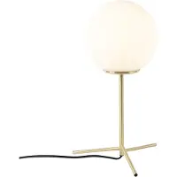 QAZQA Art Deco -pöytävalaisin messinkiä ja opalilasilla 45,5 cm - Pallon