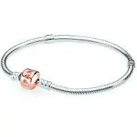 Pandora Jewelry Moments Snake Chain Charm Rose Rannekoru 7,1"