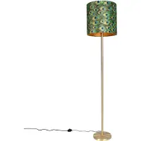 QAZQA Lattiavalaisin messinki pavipäällä 40 cm - Simplo