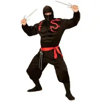 Widmann Lihaksikas Ninja Lasten Naamiaisasu - X-Large