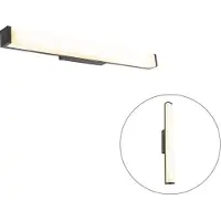 QAZQA Moderni kylpyhuoneen seinävalaisin musta 62 cm IP44 - Cascada