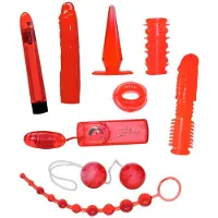 You2Toys - vibraattorisetti - 9 osaa - punainen ruusu