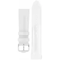 Hirsch Diva kiiltävä valkoinen nahkaranneke 015 36 1 00 20mm