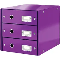 Leitz vetolaatikosto Click & Store 3-ltk WOW Violetti