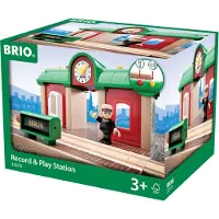 BRIO – BRIO World Railway Station for recording announcements with sounds and lights 33578