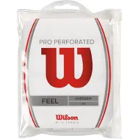 Wilson Pro Overgrip Perforated -grippi, valkoinen, 12 kpl