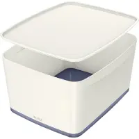 Leitz MyBox - Keskikoko - Valkoinen ja Harmaa - ABS säilytysboksi