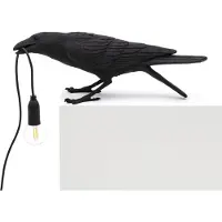 Seletti Bird Lamp leikkisä LED-pöytävalaisin, musta, Musta, Olohuone/ruokailutila, Synteettinen materiaali, Design