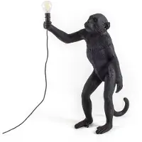 Seletti Ulkovalaisin , Monkey Lamp, Musta, Muovi, Design