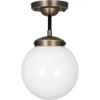 Globen Lighting Alley plafondi IP44 Antiikkimessinki-valkoinen