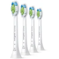 Philips Sonicare W2 Optimal White HX6064/10 4x Sonic hammasharjan päät - Valkoinen, 4 kpl, Valkoinen, Keskikokoinen, Sopii moneen, 2-sarja plakin e...