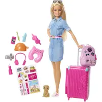 Mattel Dreamhouse-nukke ja matkasetti