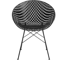 Kartell Matrix Chair Outdoor Black - Puutarhatuolit Metalli Musta - 0583609