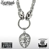Northern Viking Jewelry Kuningasketju + Korpiklaani Noitarumpu riipus NVJRS068_60cm
