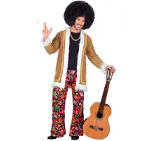 Finidi Woodstock-hipin naamiaisasu miehelle - XXL