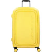 Mandarina Duck Logoduck + 4-pyöräinen vetolaukku M 32 cm Laajennettava Keltainen