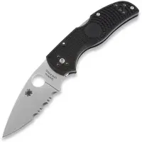 Spyderco Native 5 Lightweight C41PSBK5 Black FRN, partially serrated pocket knife
