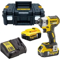 DeWalt DCF887P2-QW, Iskuväännin, Musta, Keltainen, 1/4", 3250 RPM, 205 Nm, 1000 RPM