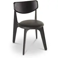 Tom Dixon , Slab ruokatuoli verhoiltu musta