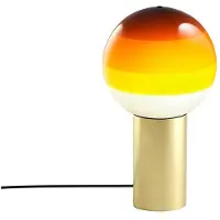 Marset Design-pöytävalaisin Dipping Light, Kerma/meripihka, Olohuone/ruokailutila, Lasi, Design