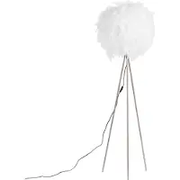 QAZQA Romanttinen lattiavalaisin valkoinen - Feather