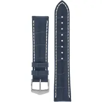 Hirsch Modena sininen nahkaranneke 1030 28 80 24mm