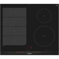 Siemens iQ700 EX675LEC1E - Induktioliesi - 4 levyä - Niche - leveys: 56 cm - syvyys: 49 cm - musta - ruostumattomasta teräksestä valmistettu sivuko...