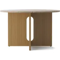 Audo Copenhagen Androgyne-ruokapöytä - Tammi - Kivi/Kunis Breccia - Ø120 cm