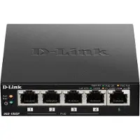 D-Link DGS-1005P/E - Hallitsematon 5-porttinen Gigabit PoE+ -kytkin, Musta