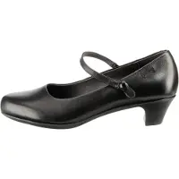 Camper for woman. 20202-088 Helena black leather low shoe -Height heel: 4,5cm (38), 3 to 5 cm, Buckle, Casual