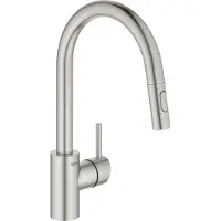 GROHE Concetto, Ulosvedettävä, Ruostumaton teräs, Vipukahvat, Yksi, Type U, Keraaminen