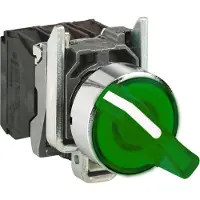 Schneider Electric Harmony rotary switch complete with LED and 2 fixed positions in Vihreä 24vac / dc 1xno + 1xnc xb4bk123b5