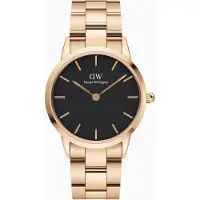 Daniel Wellington Iconic Link 36 Rose Gold Black DW00100210