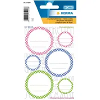 Herma 15028, Monivärinen, Ympyrä, Kiinteä, Paperi, 6 kpl, 3 arkkia