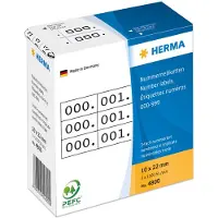 Herma label number 0-999 triple 10x22 white (3x1000)