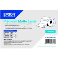 Epson Premium Matte Label - Die-cut Roll: 102mm x 152mm, 800 labels, Valkoinen, Matta, Mustesuihku, Akryyli, Kiinteä, Matta