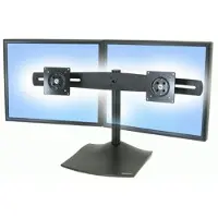 Ergotron DS100-pöytäjalka kahdelle näytölle jopa 24" täysin liikuteltava 14 kg, musta