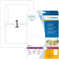 Herma 5036, Valkoinen, Liimaton tulostustarra, A4, Pahvi, Laser/Inkjet, Suorakulmio