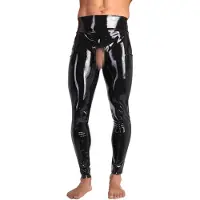 The Latex Collection Edestä Avoimet Lateksileggingsit - Musta - S