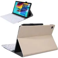 Mtp Products Samsung Galaxy Tab S6 Lite 2020/2022/2024 Bluetooth Suojakotelo Näppäimistöllä - Kulta